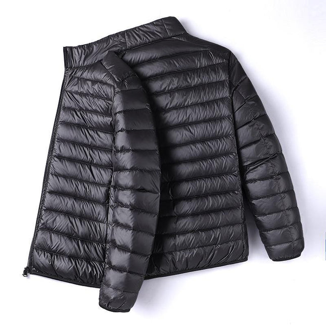 2024 new lightweight cotton-padded jacket men's slim short Korean fashion brand plus size fashion thin winter coat men's clothing