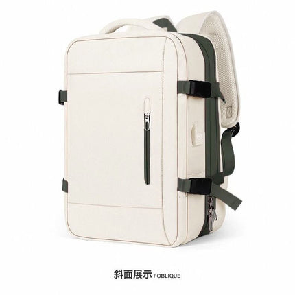 Expandable Travel Backpack, Large-Capacity Backpack, Women's Business Trip Mountaineering Bag, Men's High-End Business Computer Bag