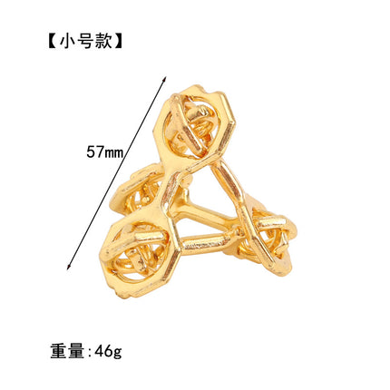 [Small size] zinc alloy unlock Kong Ming lock magic alloy educational toys nine-chain intelligence unlock ring buckle