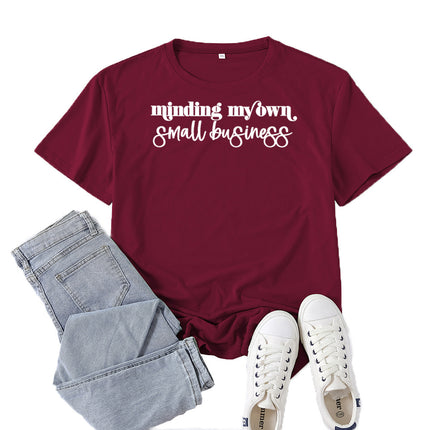 Amazon Supply Mimding My Own Small Business Printed Short-Sleeved Women's Casual Summer