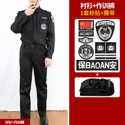 Security Work Clothes Spring Summer and Autumn Men's Long and Short-Sleeved Training Clothes suit Work Clothes Training Clothes Security Clothes Men's and Women's Uniforms
