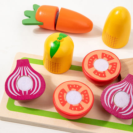Children's Early Childhood Education Simulation Playhouse Vegetable Cutting Educational Sushi Combination Birthday Cake suit Wooden Toy