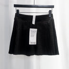Black 124 accordion skirt / M/4 code 47.5kg-52.5kg