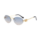 Gold frame gradually blue piece