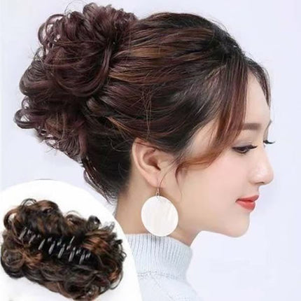 Explosive wig female clip hairpin hair package ball head coil hair flower short curly hair clip style flower bud fluffy