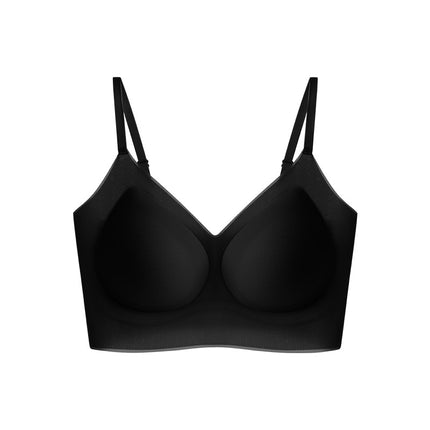 Summer Ultra-Thin Cool Seamless Underwear Fixed Cup Size-Free Bra Vest Style Thin Bra Without Rims Shantou Bra