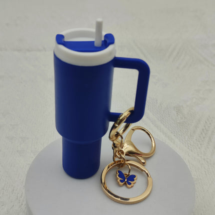 New detachable mini Stanley keychain Stanley ice cup butterfly with straw outdoor portable