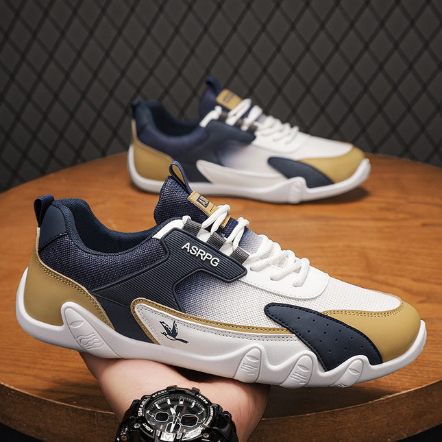 2025 New Summer Sneakers for Men, Breathable Casual Mesh Trendy Lightweight Korean Style Soft Sole Versatile Student Running Shoes
