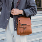 Khaki vertical large bag