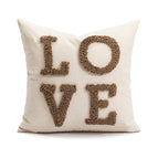 Loop velvet LOVE coffee / 45 * 45cm (without core)