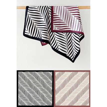 Cross-border double-sided two-color silk scarf ladies leopard print scarf print twill silk senior sense 70cm square towel wholesale