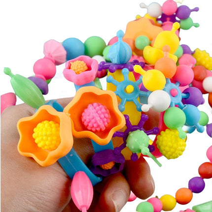 in stock beaded girls children's educational toys creative diy handmade cordless necklace beaded wholesale
