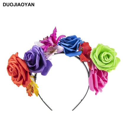 Spider Flower Party Halloween New Flower Headdress Hair Hoop Wholesale Makeup Personality European and American Cosplay