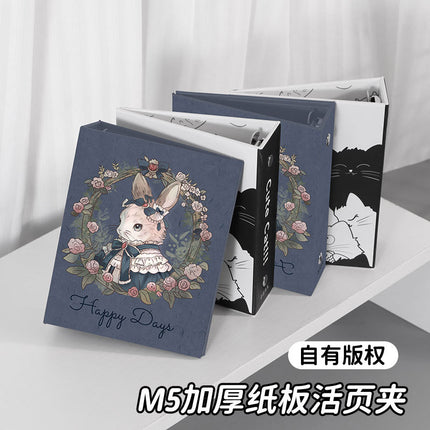 To build the future M5 card book hard case portable loose-leaf storage book cardboard cute girl heart binder case