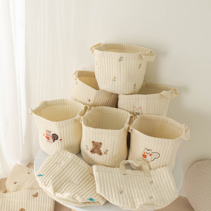 Ins Storage Basket Baby Diaper Clothes Toy Fixing Bag Bedding Storage Multi-use Storage Bag