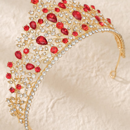 European and American All-match Bride Wedding Hair Accessories Light Luxury Full Diamond Birthday Party Crown Baroque Vintage Rhinestone Crown