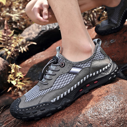 Summer Men's Mesh Shoes Breathable Deodorant Men's Wear-Resistant 2025 New Mesh Shoes Thin Outdoor Sports Mesh Shoes