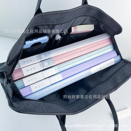 Multi-functional Briefcase Storage Handbag File Bag Large Capacity Meeting Bag Business Office Storage File Bag