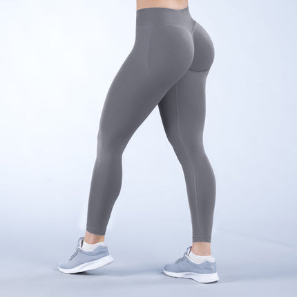 DFYNE Cross-border Explosions Seamless High-elastic Yoga Pants Quick-drying Running Hip-lifting Peach Fitness Pants Sports Yoga Pants