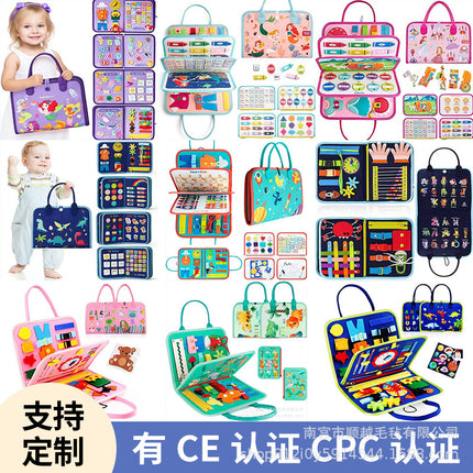 Cross-border Felt Learning Board Busy Board New Hot Selling Children Early Education Intelligence Development Felt Busy Board