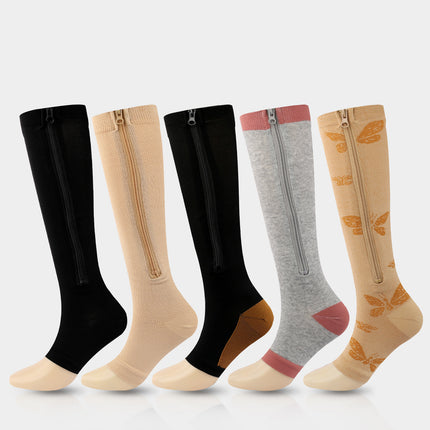 Cross Border Amazon Compression Socks Zipper Socks Sports Compression Leg Socks compression Socks Zipper Socks