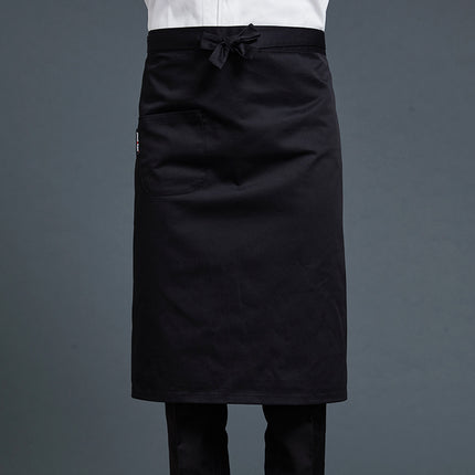 Chef's Half-length Apron Men's Waist Short Rear Kitchen Work Clothes Catering Work Uniform