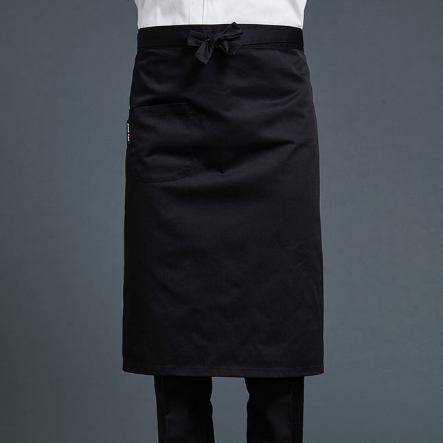 Chef's Half-length Apron Men's Waist Short Rear Kitchen Work Clothes Catering Work Uniform
