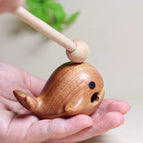 New whale wooden fish 7.3cm