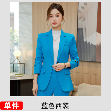 In-Stock High-Quality Autumn and Winter New Style Suit Set for Women, Professional Attire for Front Desk Managers, White-Collar Interview Workwear, Formal Wear