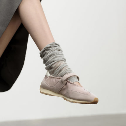 2025 New-Sports Style Shallow Mouth Mary Jane Shoes Women's Spring and Summer New Casual Round Head Thick Bottom Ballet Training Shoes