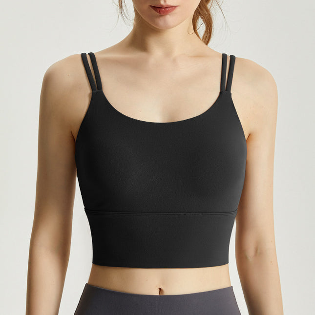 One-piece Sports Underwear Women's Anti-shock and Anti-sagging High-strength Running Bra Yoga Vest Women's Fixed Cup Cross-border