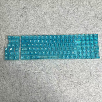 Wholesale 115-Key Four-Sided Transparent Keycaps, Customized Original Height Mda High Aesthetic Cross-Axis Translucent Keycaps