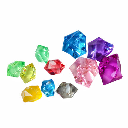 Children's Diamond Gem Toys Imitation Crystal Girls' Plastic Acrylic Seven-Color Plastic Gems Treasure