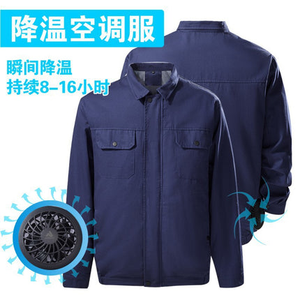 Air-Conditioned Clothing Men's Summer Outdoor Labor Protection Work Clothes Charging Refrigeration Welder High Temperature Heatstroke Prevention Cooling Fan Clothing
