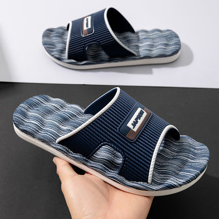 Factory Supplies for All Seasons, Men's Non-Slip Thick-Soled Eva Breathable Massage Large Size Flip-Flops, Hotel Bath Wholesale