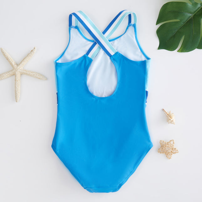 Girls 4~16 Years Old Sports Swimsuit Girls Professional Training Swimsuit Quick-Dry Swimsuit