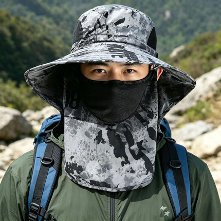 Sunscreen Men's Summer Fishing Hat Face Covering Fisherman Hat UV Protection Sun Hat Outdoor Sun Hat