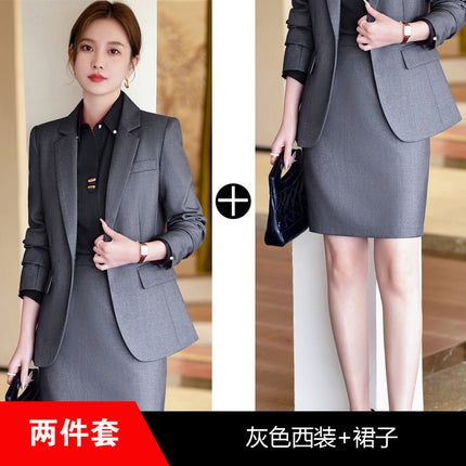 Spring and Autumn suit suit women's autumn and winter temperament goddess Fan small professional manager jacket formal wear front desk work clothes