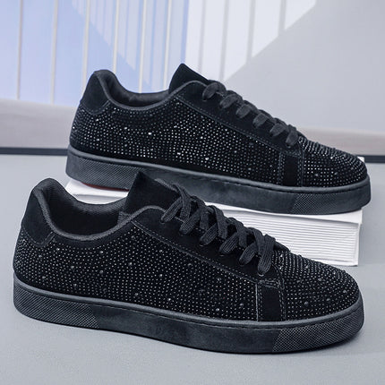 Men's Nightclub Casual Shoes Hot Drilling Social Men's Board Shoes Fashion Trend sneaker Niche Hong Kong Style Spirit Men's Shoes