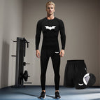 Black bat white long-sleeved three-piece suit / S