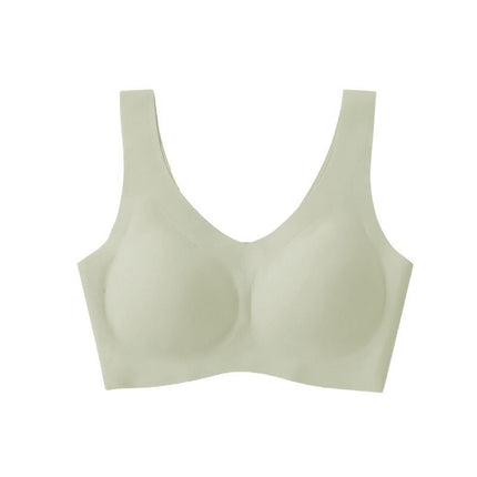 Japanese bra seamless women's underwear latex pad vest sports thin sleep bra ice silk bra push up