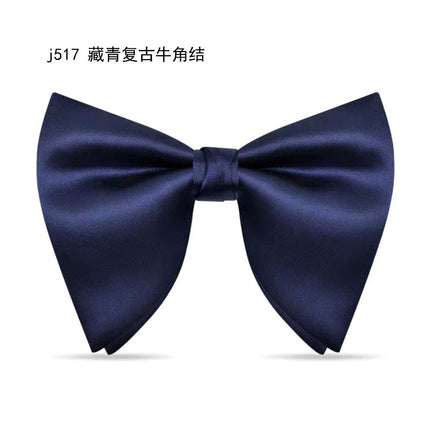 bridegroom groomsman bow tie red leather velvet studded men's wedding dress accessories host banquet bow blue british