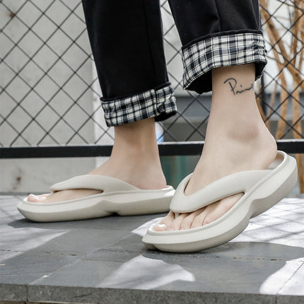 Flip-Flops Men's Non-Slip Flip-Flops Slippers with Soft Soles for Men's Summer Thick-Soled Slippers for Women's Cross-Border New Style