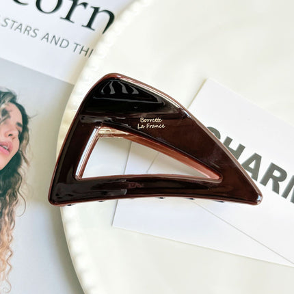 Simple Acetate Triangle Hair Clip for Women, Medium Shark Clip for Updos at the Back of the Head, Suitable for Thin Hair, Elegant Hairpin Hair Accessory