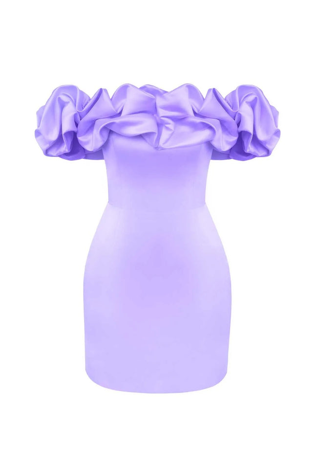 New Hot-Selling Ebay Aliexpress Pure Color Tube Top Floor Shoulder Fungus Dress