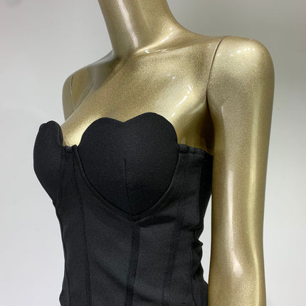 Amazon AliExpress Hot 2023 Summer New Bandage Tube Top European and American Fashion Heart croptop