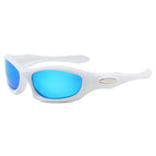 White frame revo ice blue
