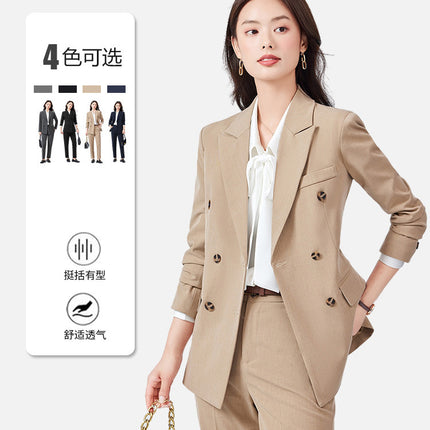 High-end Suit suit Women's Spring and Autumn Senior Sense Interview Dress Professional Temperament Goddess Fan Hotel Manager Work Clothes