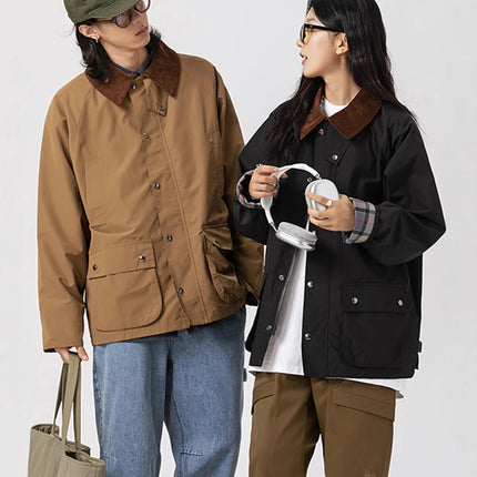 Outdoor fan can soar Anxin with retro hunting suit loose jacket windbreaker frock coat re-engraved 8101