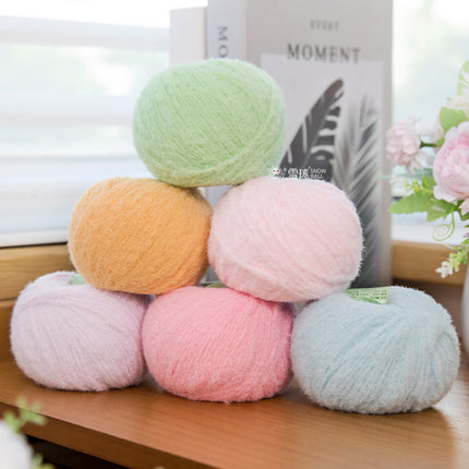 Snowball Waxy Wool 50g Wool DIY Hand-Knitted Sweater Scarf Hat Crochet Doll Material Package